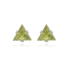 Brinco Triangulo Aço304 Inoxidável Zirconia 5mm - comprar online
