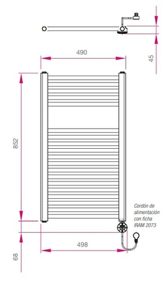 Toallero Caldaia Eléctrico Fanny 85 Blanco - Potencia 400w - comprar online