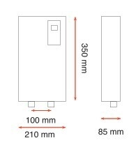 Calefón Eléctrico Euterma Hadrón 8kw - tienda online