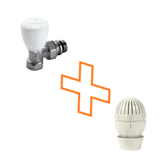 Kit Válvula Y Cabezal Termostático Giacomini - Para Radiador