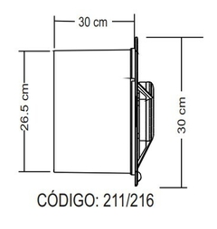 Extractor Cocina Ecoclima 25/30 Blanco Diámetro 25 para pared de 30cms - Persianas móviles - comprar online