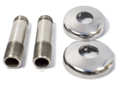 Kit Niple 1/2" Cromado Y Roseta Inoxidable Caldaia