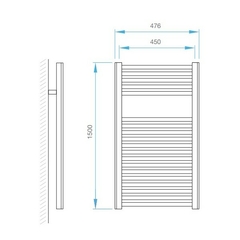 Toallero Caldaia Termobaño 150 Blanco - Toallero de acero, acabado en blanco. en internet
