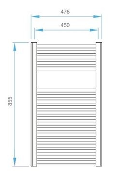 Toallero Caldaia Termobaño 85 blanco - Toallero de acero, acabado en blanco. - CLIMAGAS