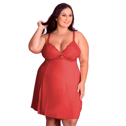 Camisola Plus Size Romantic Sexy Tamanho Grande Confortável Charmosa - comprar online