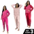 Kit 3 Pijamas Blusa Manga Comprida Estampada e Calça Lisa Confortável Frio Inverno Moda Noturna - comprar online