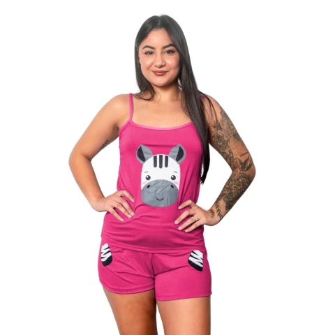 Baby Doll Short e Blusa de Alça Estampado Mãozinha Personagem Conjunto de Dormir Feminino - comprar online