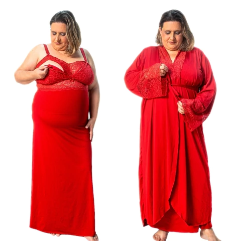 Kit Robe e Camisola Amamentação Longo Plus Size Gestante Pós-Parto Mala Maternidade na internet