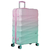 Mala de Viagem para 23kg Yins Gradiente YS21105 com 4 Rodas Giro 360º em ABS + Policarbonato - Rosa com Verde