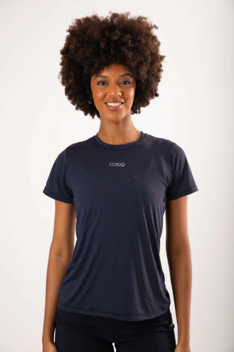 T-shirt Casual Preta Feminina