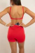 Short July Vermelho na internet