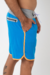 Bermuda Drop Azul detalhe laranja - comprar online