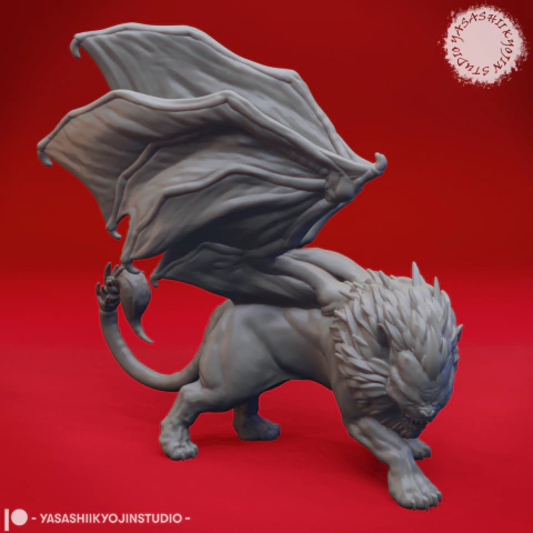 Mantícora - Monstruosidade dos Espinhos | Miniatura 3D para RPG de mesa