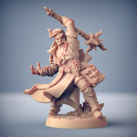 Marko - Humano, Paladino, Magus, Bruxo para RPG de Mesa | Miniatura 3D