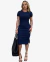Vestido Canelado Sofia Azul Marinho - comprar online