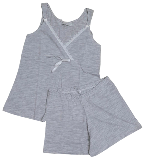 Conjunto pijama maternal con puntilla - comprar online