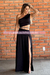 MAXI DRESS OPEN WAIST UN HOMBRO CON CADENA CINTURA 22726