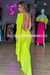 MAXI DRES UNA MANGA OLGADA ESCOTE EN ESPALADA/DRAPEADO (DB4009) - Asclothes