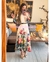 VESTIDO MANGA LARGA TABLONES PRINT FLORAL - comprar en línea