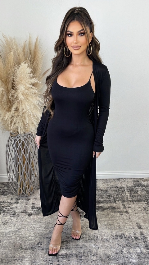 MIDI DRESS CON CARDIGAN - comprar en línea