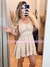 MINI DRESS HALTER CON TEJIDO TOP