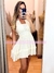 MINI DRESS HALTER CON TEJIDO TOP - comprar en línea