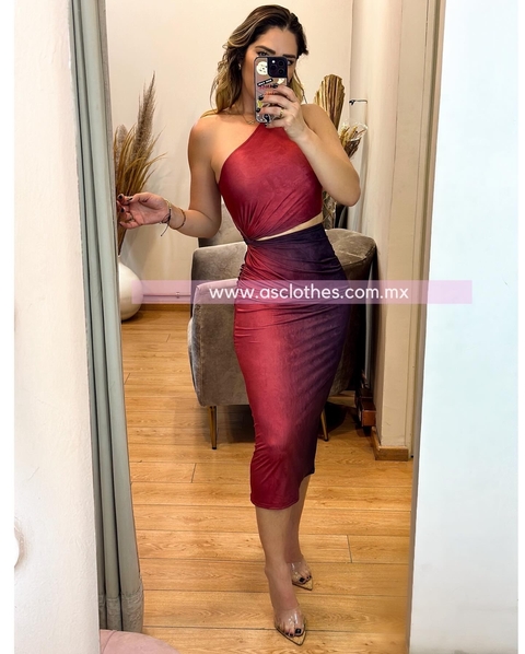 MIDI DRESS COLORES DEGRADADOS (C4855-2)