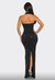 MAXI DRES STRAPLE DE PEDRERIA CON GARGANTILLA - comprar en línea