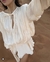 CONJUNTO TIPO SATINADO SHORT Y BLUSA HOLGADA MANGA LARGA - Asclothes