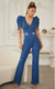 Imagen de PALAZZO DENIM CON HEBILLAS AL FRENTE Y PUFF HOMBROS