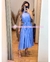 VESTIDO MIDI CUELLO TABLONES CON LAZO RVD1446 - Asclothes