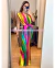 MAXI DRESS ONDAS ESCOTE V MULTICOLOR