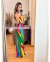 MAXI DRESS ONDAS ESCOTE V MULTICOLOR - comprar en línea