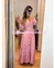 MAXI DRESS MAGA LARGA ESCOTE CRUZADO TABLONES Y CINTO en internet