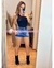SHORT FALDA MEZCLILLA CON CIERRES - comprar en línea