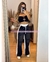 PANTALON TELA BLANCA COMBINADO CON MEZCLILLA - tienda en línea