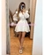 VESTIDO VOLADITO CON PERLAS Y CINTO CON PIEDRAS - Asclothes