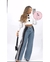PANTALON MEZCLILLA LINEAS BLANCAS COMBINADO COLOR en internet
