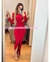 MAXI DRESS MANGA LARGA ESCOTE CERRADO CON TELA CRUZADA AL FRENTE