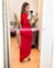 MAXI DRESS MANGA LARGA ESCOTE CERRADO CON TELA CRUZADA AL FRENTE - Asclothes