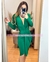 MIDI DRESS MANGA LARGA ESCOTE V DOBLADILLO AL FRENTE en internet
