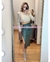 FALDA MIDI TIPO PIEL ABIERTA LATERAL - Asclothes