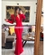 MAXIDRESS PUFF HOMBROS ESCOTE EN V CON TELA LARGA AL FRENTE