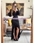 MAXIDRESS ASIMETRICO RUFFLES MANGA LARGA - Asclothes