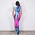 MAXI DRESS ESCOTE V MULTICOLOR - comprar en línea