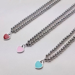 Collar cuentas corazón