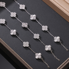Pulsera trebol plata incrustaciones - comprar en línea