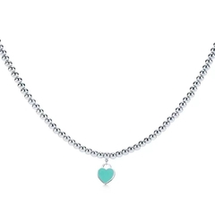 Collar cuentas corazón