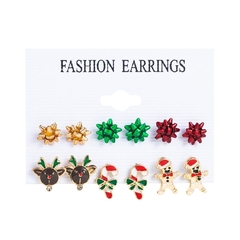 set aretes navideños muñecos de nieve - (copia)