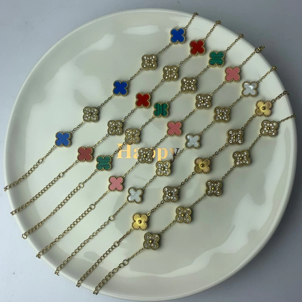 pulsera trebol dupe VC brillantes